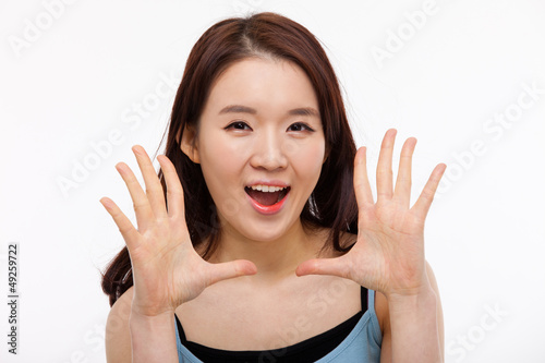 Photo: Saying young asian woman Saying young asian woman