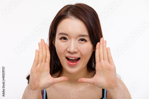 Photo: Saying young asian woman Saying young asian woman