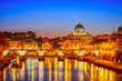 St. Peter's cathedral at night, Rome