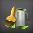 Vektor: Brush and Paint Brush and Paint
