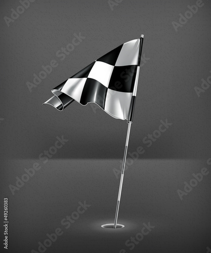 Vector: Checkered golf flag Checkered golf flag