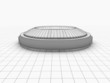 sport arena. 3d illustration in wireframe view