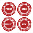 promo, sale, discount, new labels and stickers