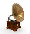 Old Gramophone with Horn Speaker
