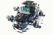 Disassembled car.