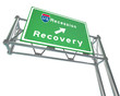 Freeway Sign - Recession Next Exit Recovery