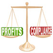 Profits and Compliance in Balance Scale Weighing Words