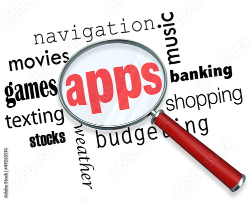 Illustration: How to Find Apps - Magnifying Glass How to Find Apps - Magnifying Glass