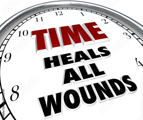 Illustration: Time Heals All Wounds Clock Saying - Forgiveness of Disputes Time Heals All Wounds Clock Saying - Forgiveness of Disputes