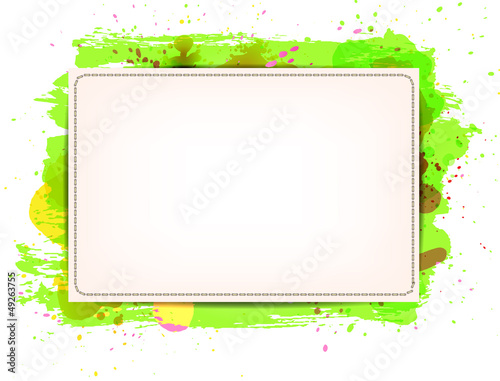 Vector: Vector paper banner with grungy paint watercolor green Vector paper banner with grungy paint watercolor green