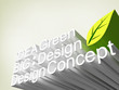 Panel of font 3d, idea concept design