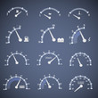 Speedometer interface icons.