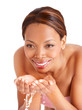 Keeping her skin clean and fresh