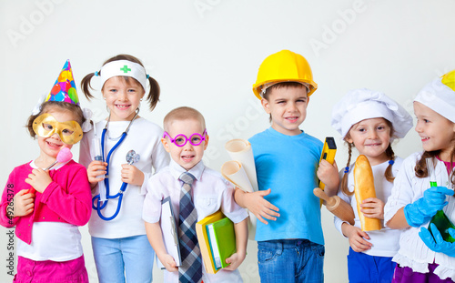Photo: Kids playing in professions Kids playing in professions