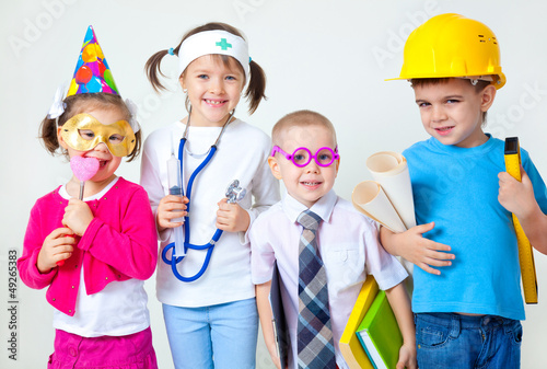 Photo: Kids playing in professions Kids playing in professions