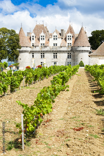 Photo: Monbazillac Castle with vineyard, Aquitaine, France Monbazillac Castle with vineyard, Aquitaine, France