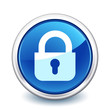 button blue close padlock
