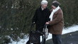 Video: Senior walking with assistance Senior walking with assistance