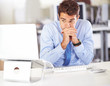 I hope this report is accepted! - Nervous businessman