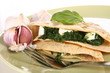 Photo: Pancake with spinach and feta cheese Pancake with spinach and feta cheese