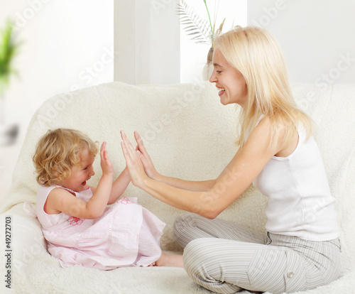 Photo: Happy mother with a daughter Happy mother with a daughter
