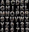 wooden alphabet with gears