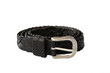Gentlemen Black leather belt isolated on white background