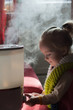 Baby and humidifier
