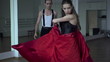 Professional dancers dancing in ballroom, super slow motion