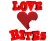 lovebites Love Bites Bitten heart vector illustration
