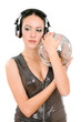 Photo: Portrait of woman with a mirror ball Portrait of woman with a mirror ball