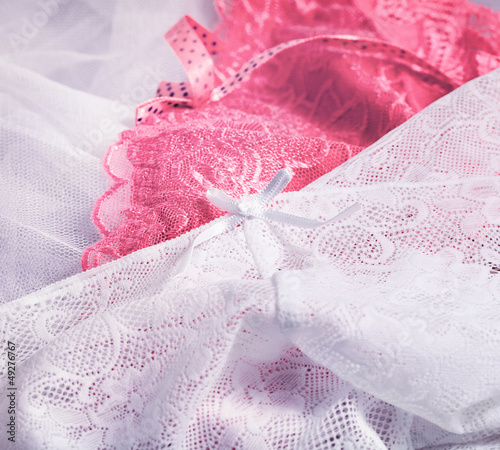 Photo: Lace underwear background Lace underwear background
