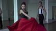 Professional dancers dancing in ballroom