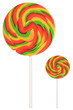 two lollipop isolated