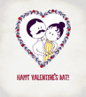 Old-Fashion Couple Valentine's Greeting Card