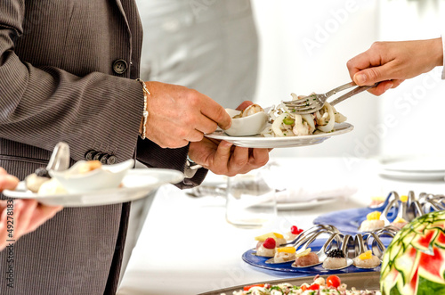 Photo: Serving tasteful food, catering Serving tasteful food, catering