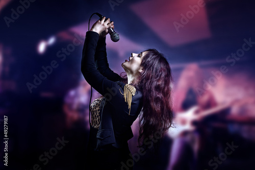 Photo: girl with microphone girl with microphone