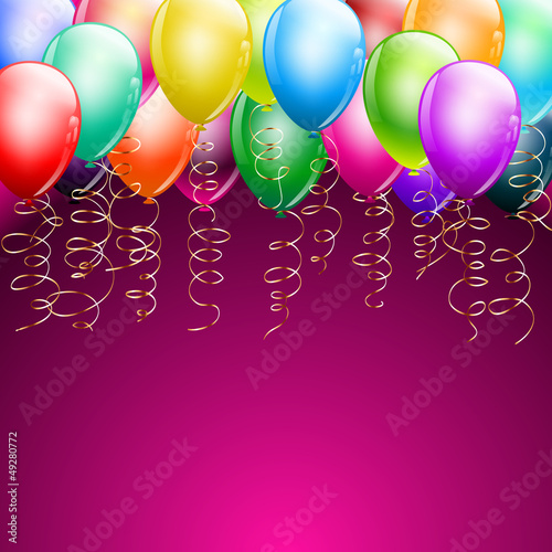 Vector: colorful balloons as top border colorful balloons as top border