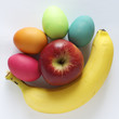 Ostereier mit Banane und Apfel sind Gesund
