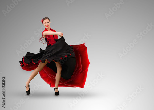 Photo: Smiling flamenco dancer Smiling flamenco dancer