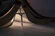 Crucifix propping open the bible