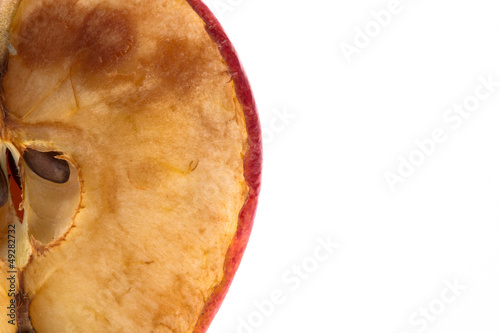 Photo: Close up of halved rotten apple Close up of halved rotten apple