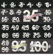 Numbers with stylish ribbon (eps10)