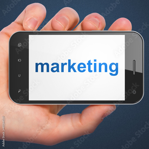 Illustration: Advertising concept: smartphone with Marketing Advertising concept: smartphone with Marketing