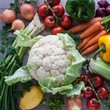 Foto: Cauliflower and fresh vegetables Cauliflower and fresh vegetables