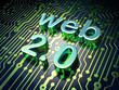 Web design SEO concept: circuit board with word Web 2.0