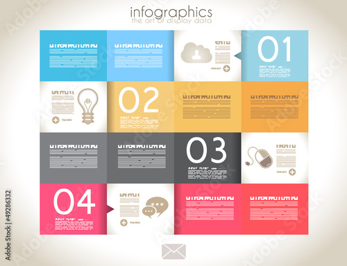 Vector: Infographic design - original paper tags Infographic design - original paper tags