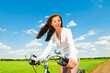 Foto: Radfahrerin Radfahrerin