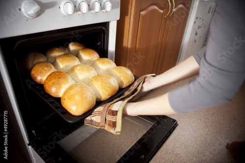 Photo: Fresh pastries from the oven. Fresh pastries from the oven.