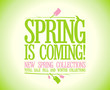 Spring is coming design template.